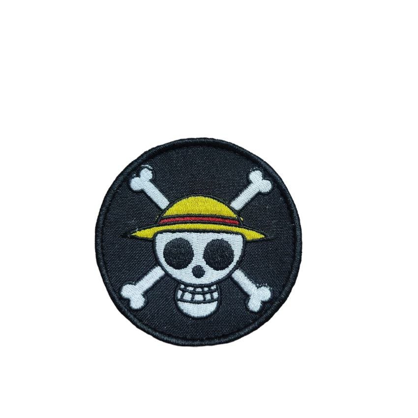 [000007588] шеврон One piece (Знак мугівари ( 75х80 мм) чорний)