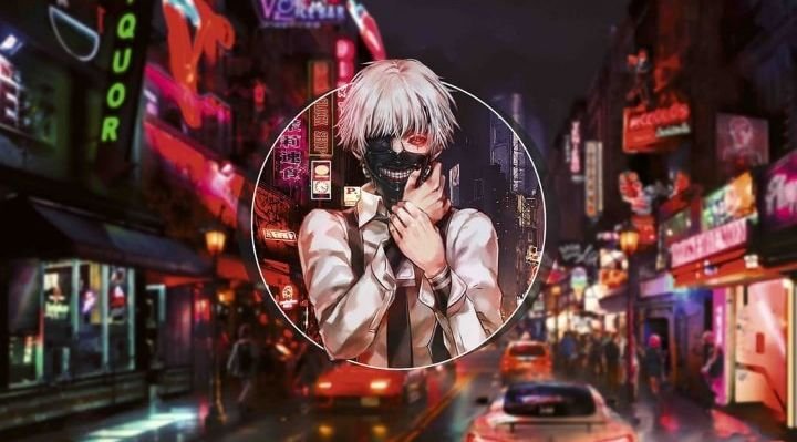[000008768] Постер Токийский гуль 70х125 см (город)