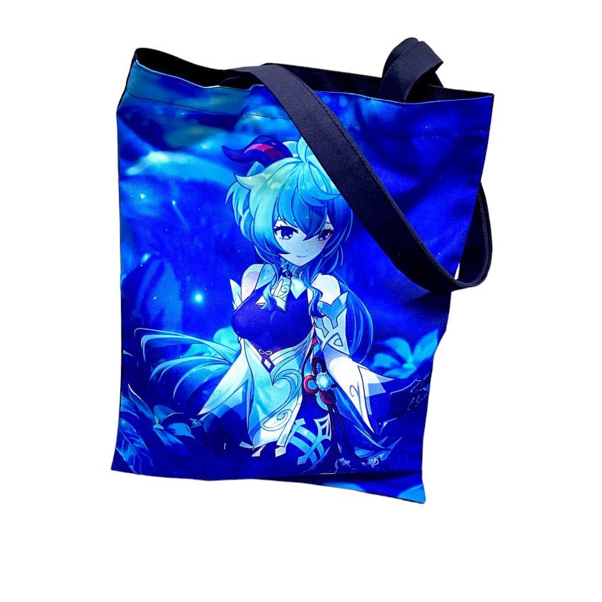 [000003127] Сумка-шопер Игра Геншин Гань Юй синяя (темно синяя)