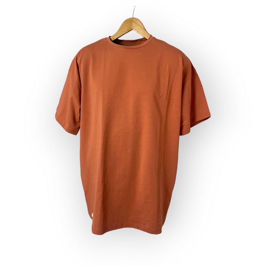 [000004265] Футболка YADRIK WF однотонна стрейч кулір Oversize помаранчевий (Oversize XL помаранчевий)