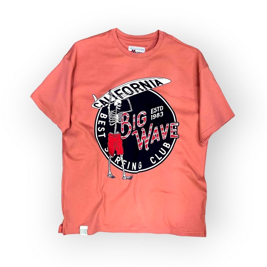 [000004189] Футболка YADRIK Urban Каліфорнія стрейч кулір Oversize помаранчевий (Oversize M помаранчевий)