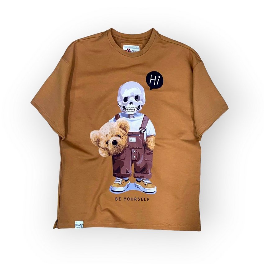 [000004211] Футболка YADRIK Urban Hi стрейч кулір Oversize гірчиця (Oversize M гірчиця)