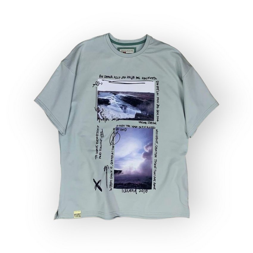 [000004194] Футболка YADRIK Urban Колаж стрейч кулір Oversize (Oversize M)