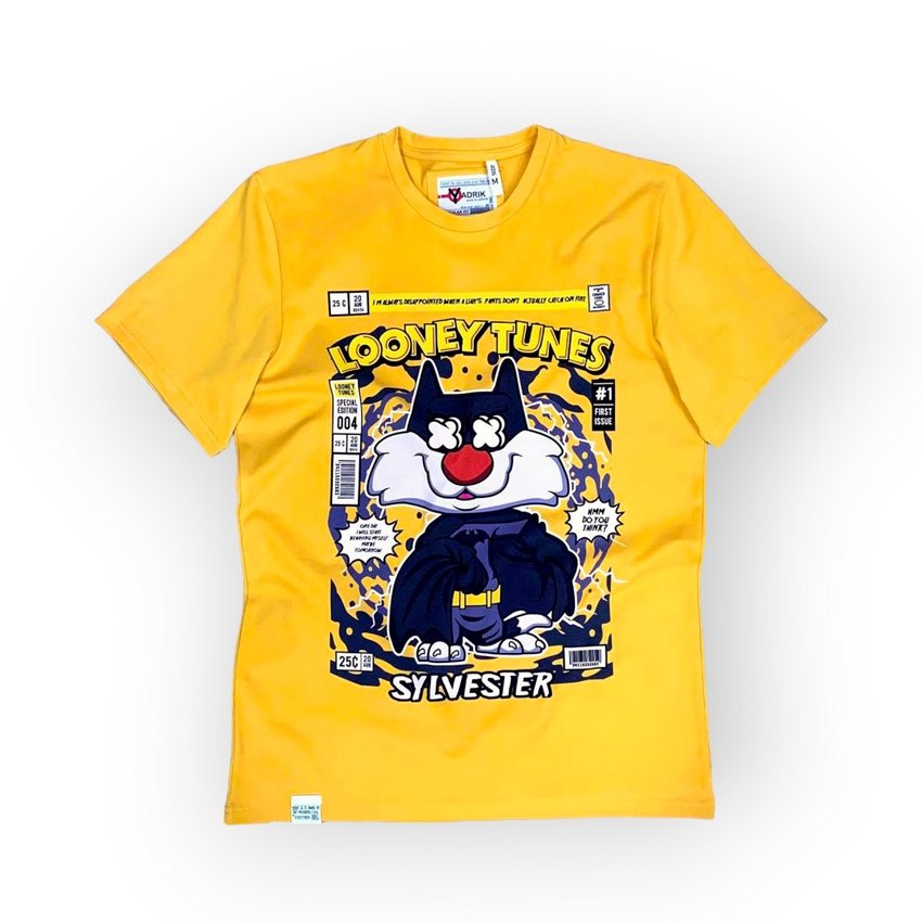 [000004140] Футболка YADRIK Mult Looney tunes стрейч кулір REGULAR FIT жовтий (190 грм. (REGULAR FIT M) жовтий)