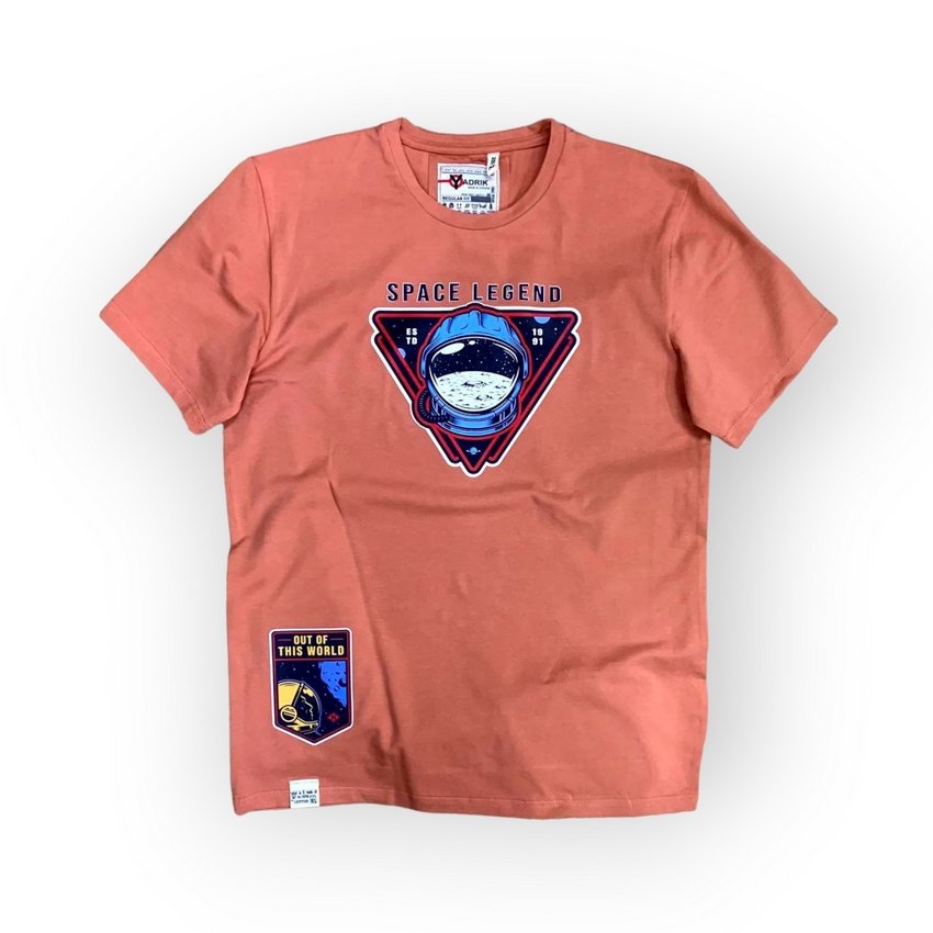 [000004196] Футболка  YADRIK Urban Легенда Космосу стрейч кулір REGULAR FIT помаранчевий (REGULAR FIT M помаранчевий)