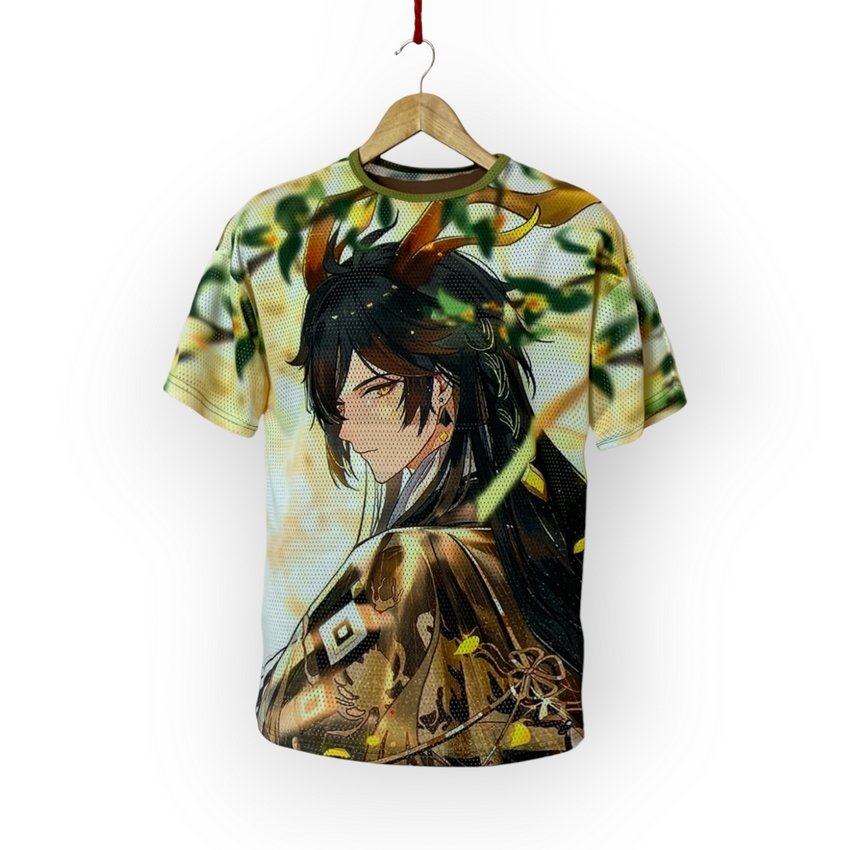 [000004163] Футболка YADRIK Аніме  Геншин Чжун Лі Subtrikot Oversize 3D (Oversize M 3D)