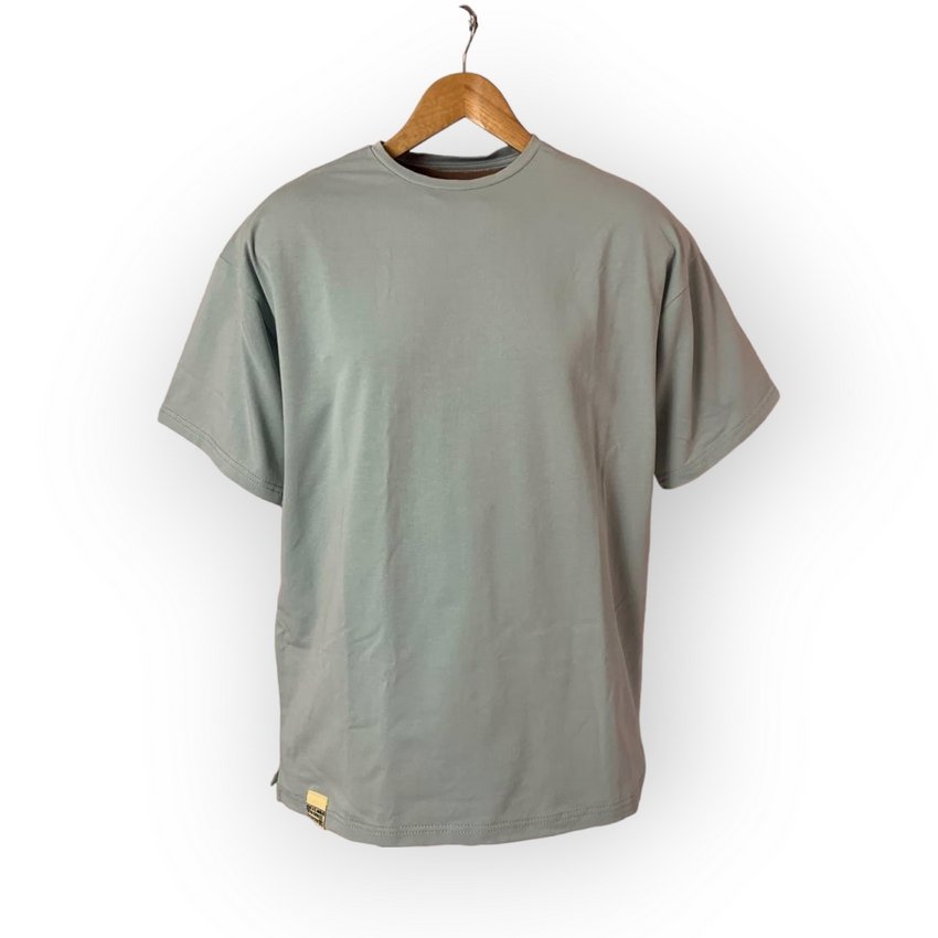 [000004266] Футболка YADRIK WF однотонна стрейч кулір Oversize таш (Oversize L таш)